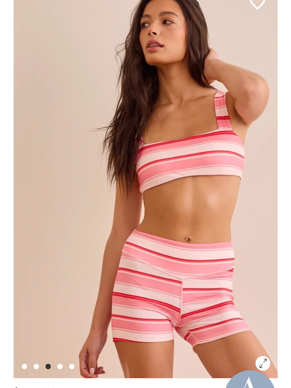 Striped Pink Workout Set - Picture 2 of 5